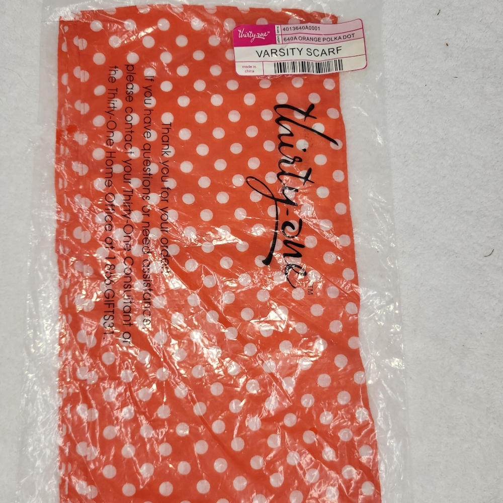 Thirty-One Varsity Polka Dot Scarf